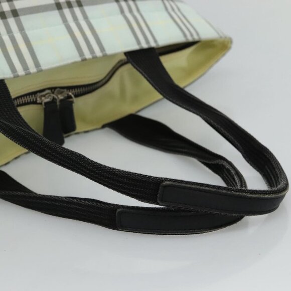 Burberrys Blue Label Nova Check Tote Bag Nylon Light Blue Auth ti2782 - Picture 7 of 13